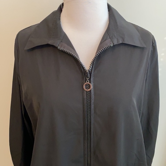 IC By Connie K Black Faux Suede Trim Full Zip Jacket - Picture 3 of 10